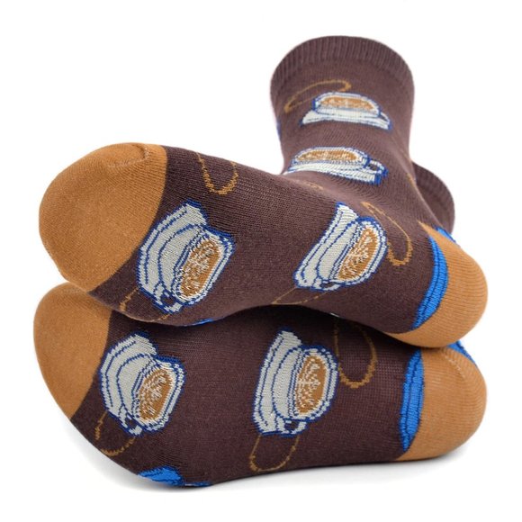Women's Coffee Novelty Socks Brown - Picture 3 of 4